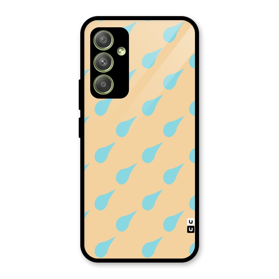 Pastel Orange Drops Glass Back Case for Galaxy A54