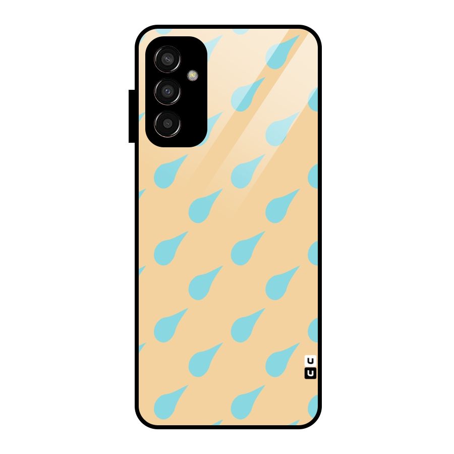 Pastel Orange Drops Glass Back Case for Galaxy F13
