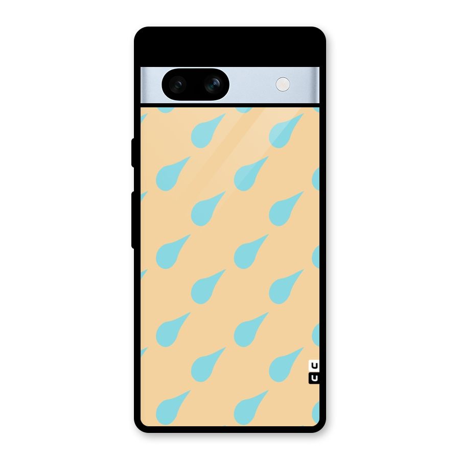 Pastel Orange Drops Glass Back Case for Google Pixel 7a