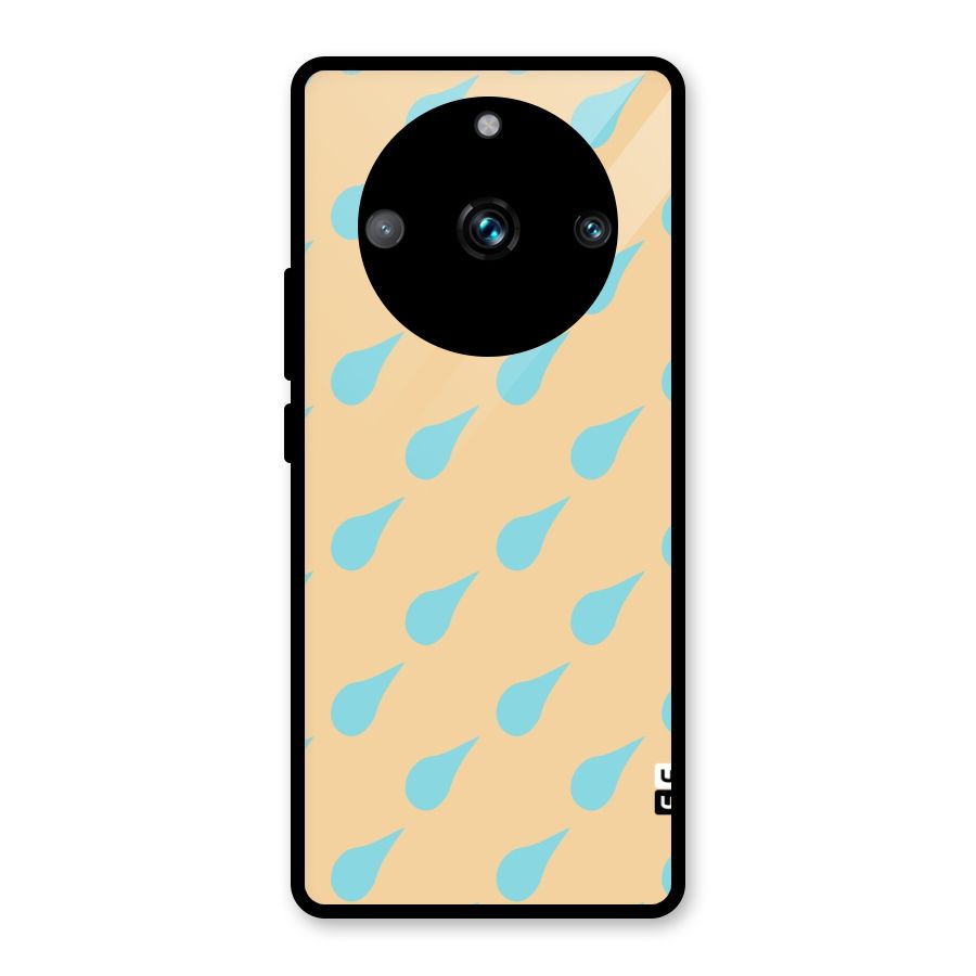 Pastel Orange Drops Glass Back Case for Realme Narzo 60 Pro