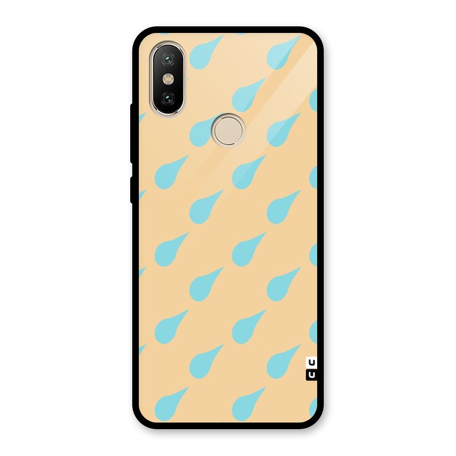 Pastel Orange Drops Glass Back Case for Redmi A2