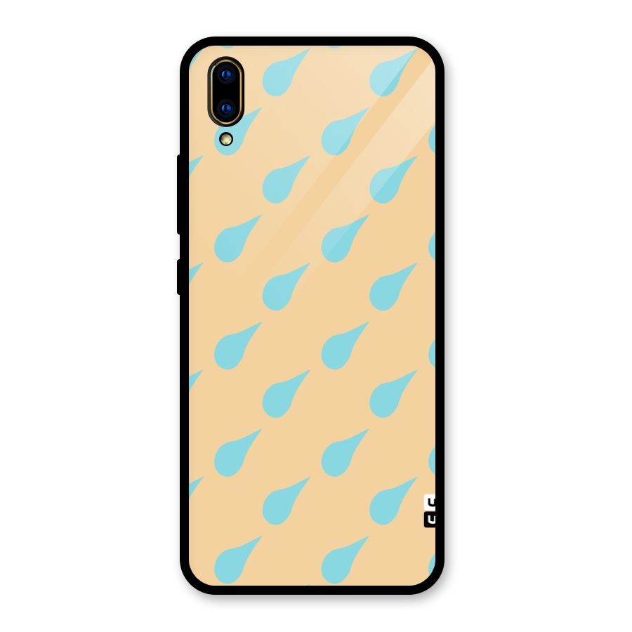 Pastel Orange Drops Glass Back Case for Vivo V11 Pro