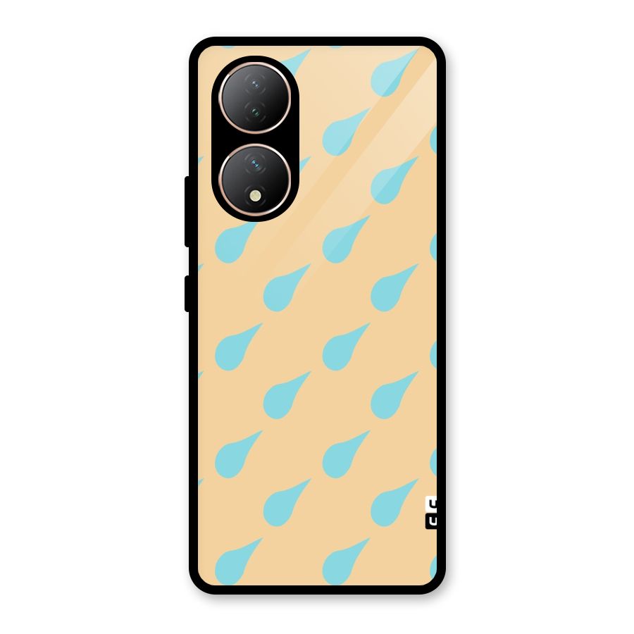 Pastel Orange Drops Glass Back Case for Vivo Y100A