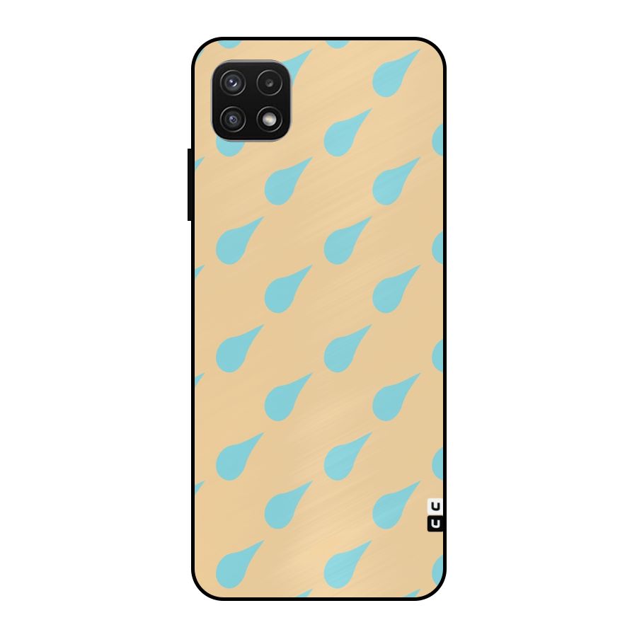 Pastel Orange Drops Metal Back Case for Galaxy A22 5G
