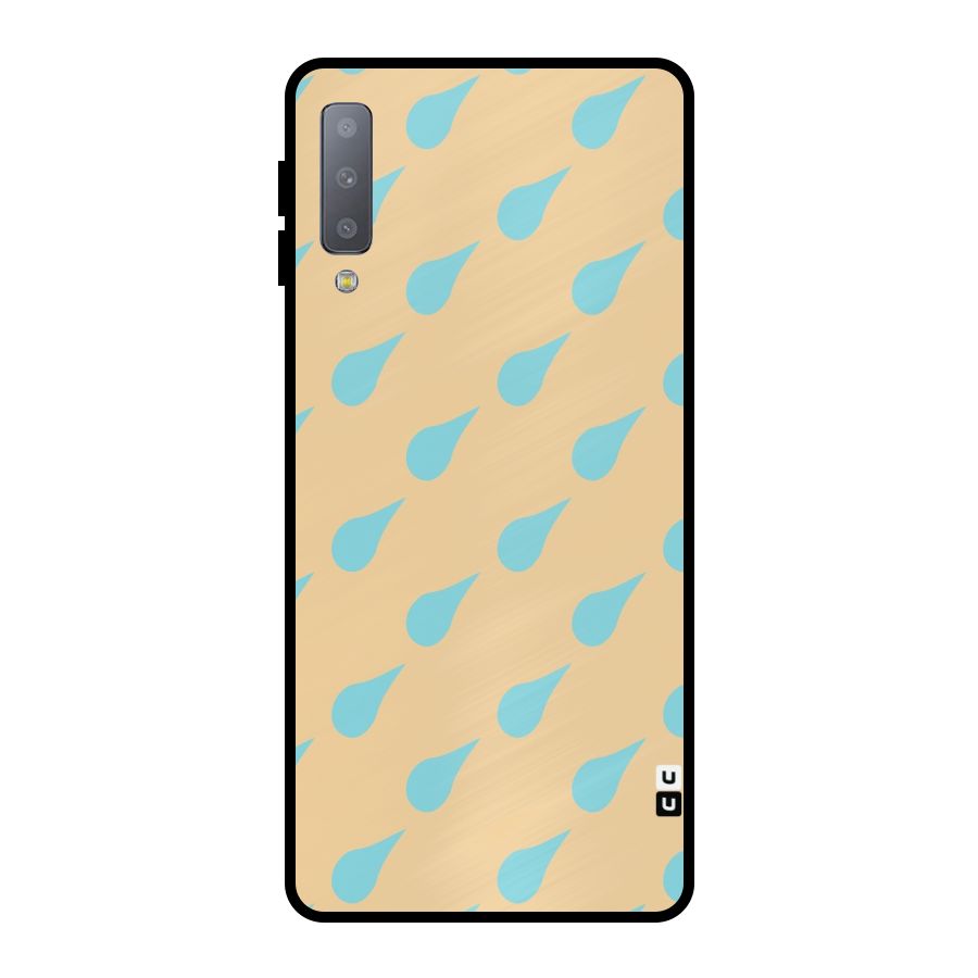 Pastel Orange Drops Metal Back Case for Galaxy A7 (2018)