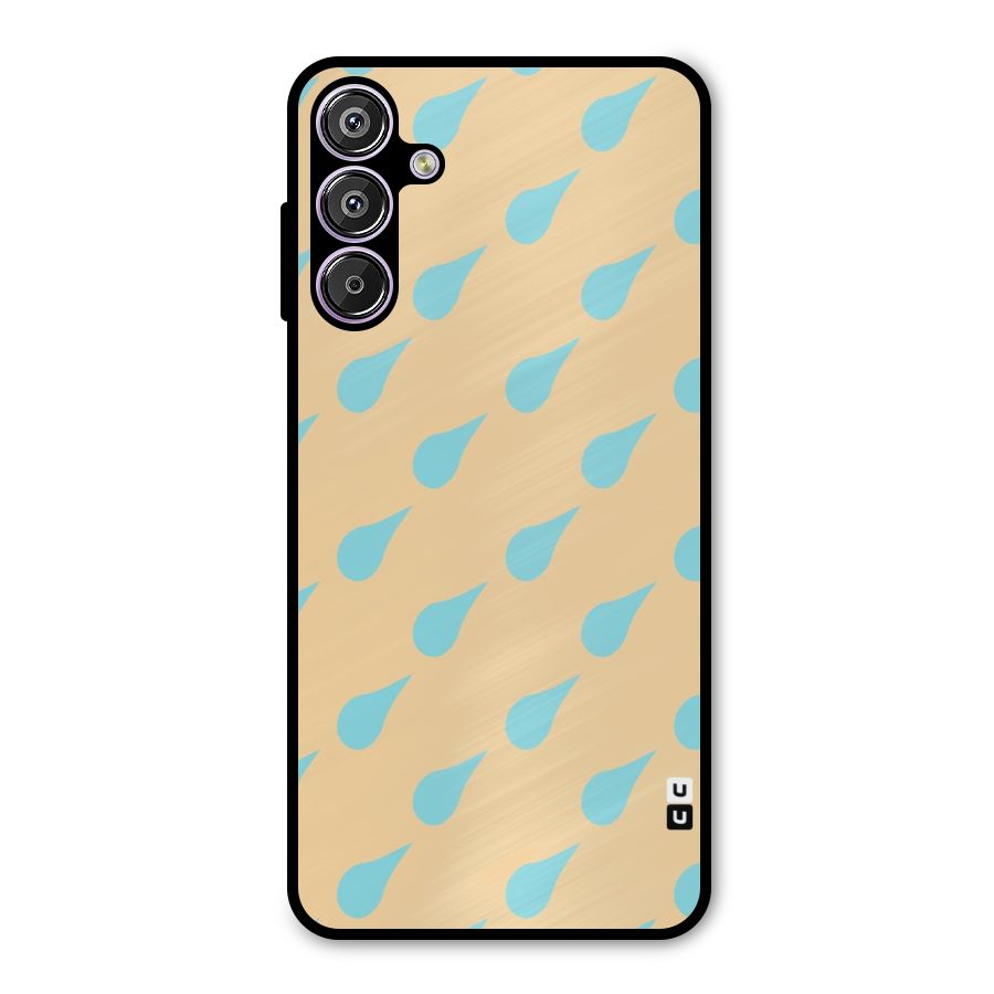 Pastel Orange Drops Metal Back Case for Galaxy F15