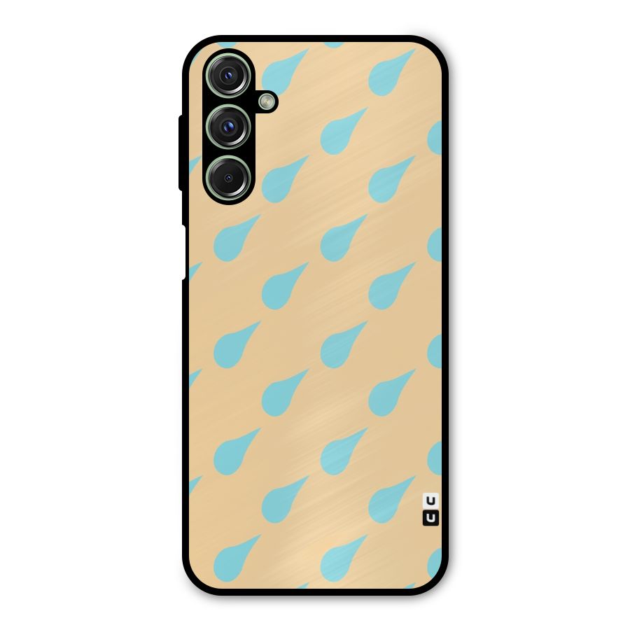 Pastel Orange Drops Metal Back Case for Galaxy F34