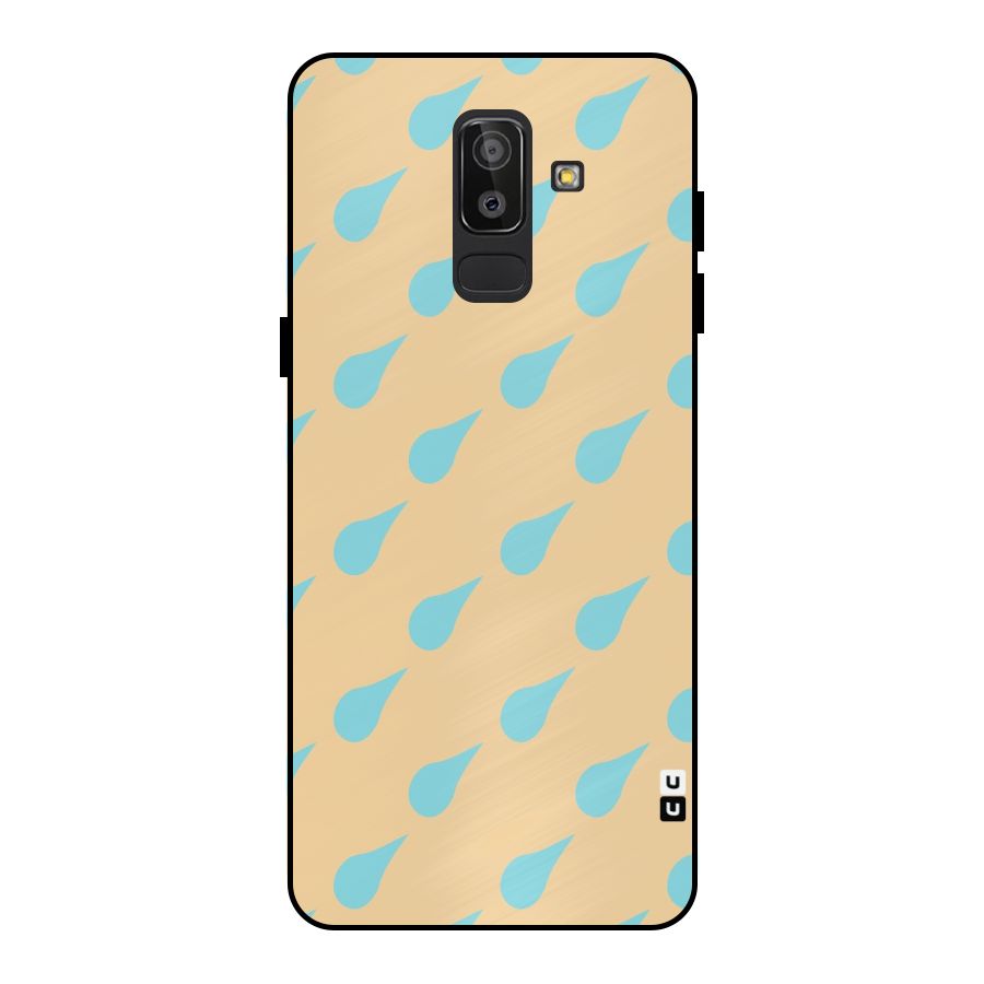 Pastel Orange Drops Metal Back Case for Galaxy J8