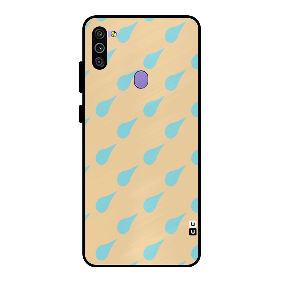 Pastel Orange Drops Metal Back Case for Galaxy M11