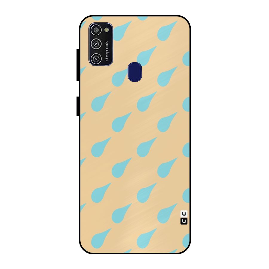 Pastel Orange Drops Metal Back Case for Galaxy M21
