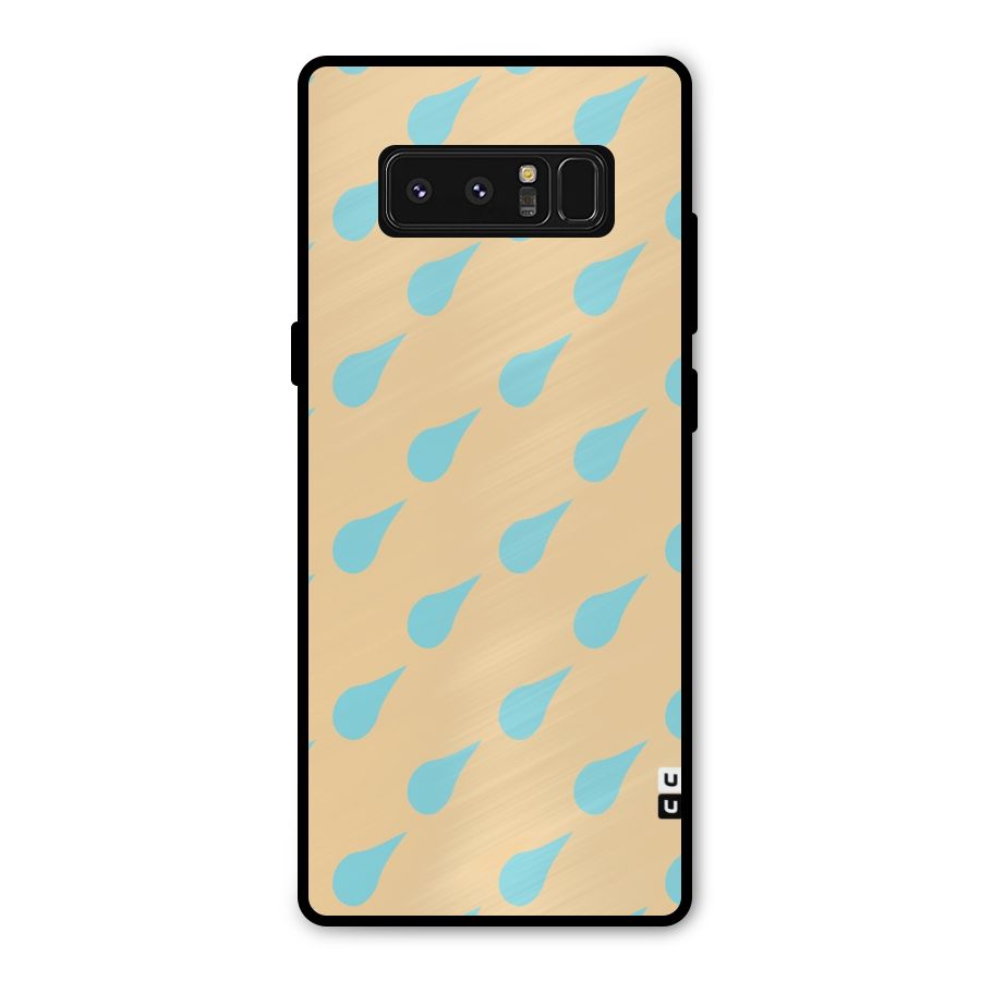 Pastel Orange Drops Metal Back Case for Galaxy Note 8
