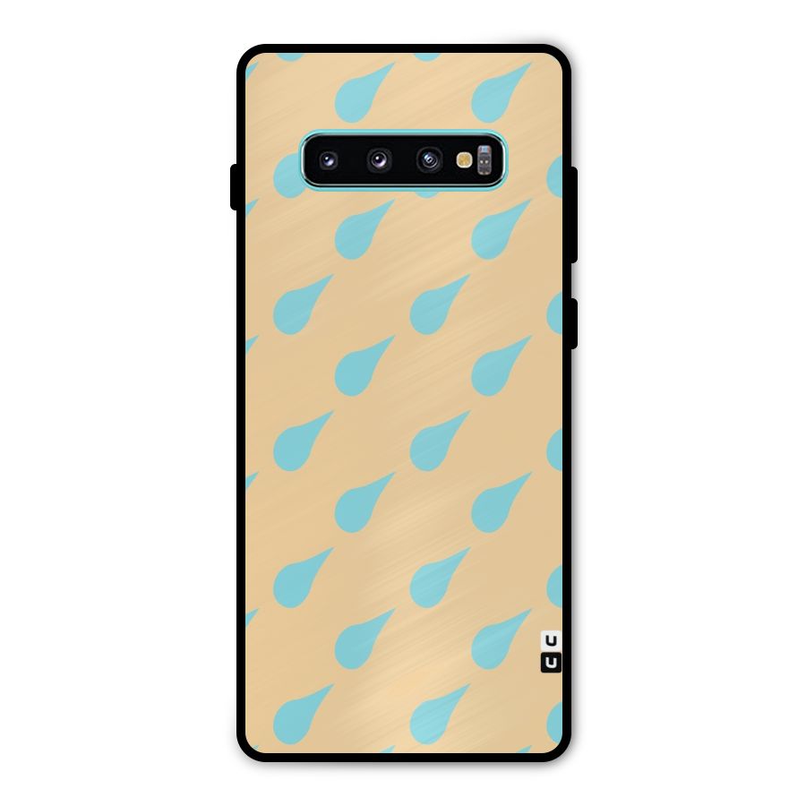 Pastel Orange Drops Metal Back Case for Galaxy S10 Plus