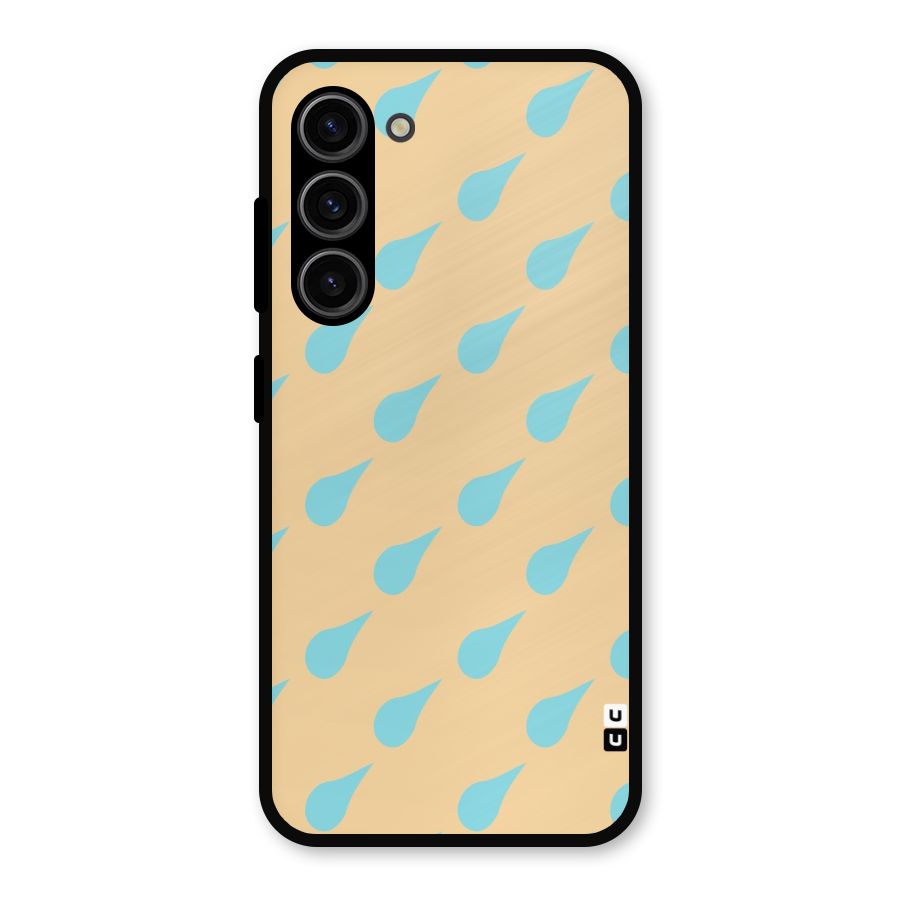 Pastel Orange Drops Metal Back Case for Galaxy S23