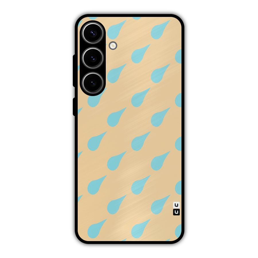 Pastel Orange Drops Metal Back Case for Galaxy S24 Plus