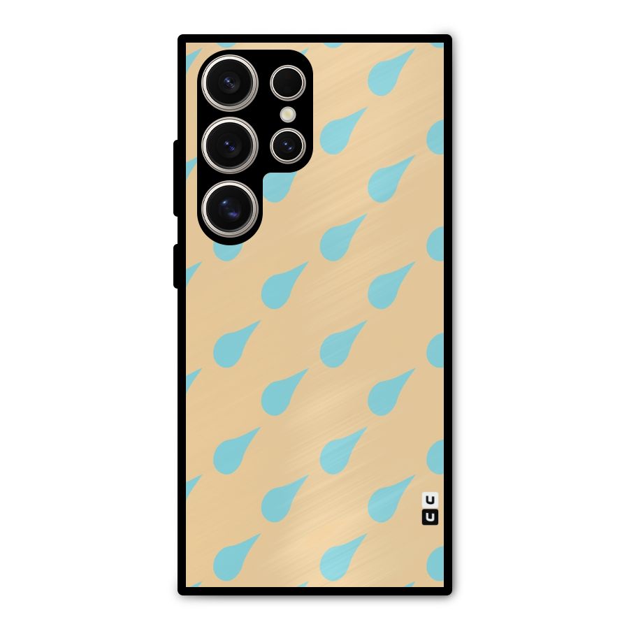 Pastel Orange Drops Metal Back Case for Galaxy S24 Ultra