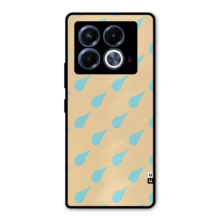 Pastel Orange Drops Metal Back Case for Infinix Note 40 5G