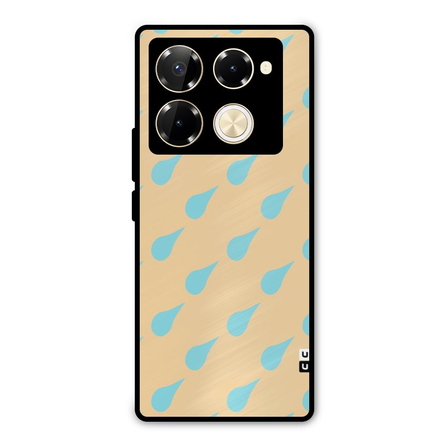 Pastel Orange Drops Metal Back Case for Infinix Note 40 Pro Plus