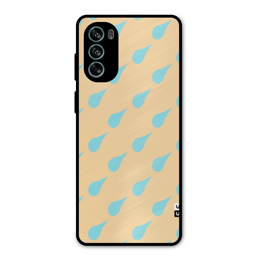 Pastel Orange Drops Metal Back Case for Moto G62