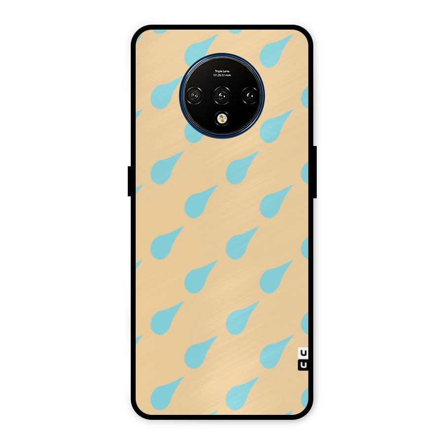 Pastel Orange Drops Metal Back Case for OnePlus 7T
