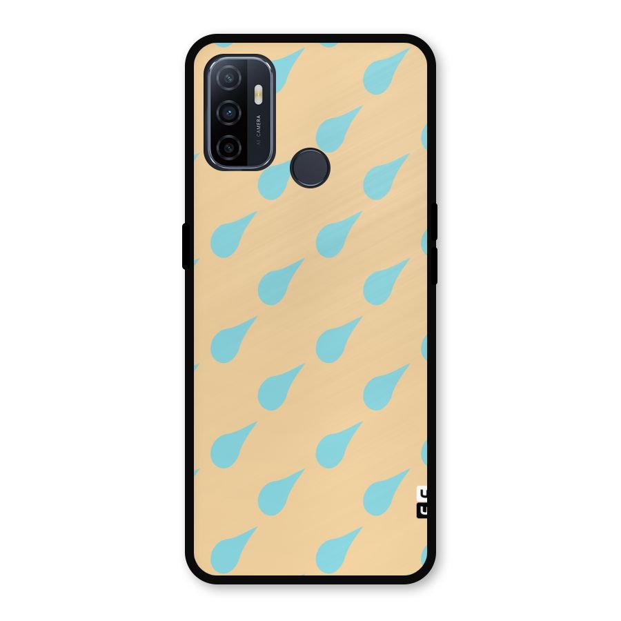 Pastel Orange Drops Metal Back Case for Oppo A53