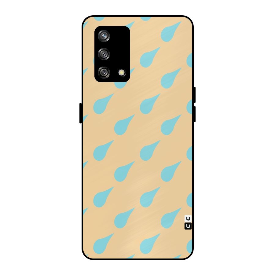Pastel Orange Drops Metal Back Case for Oppo F19