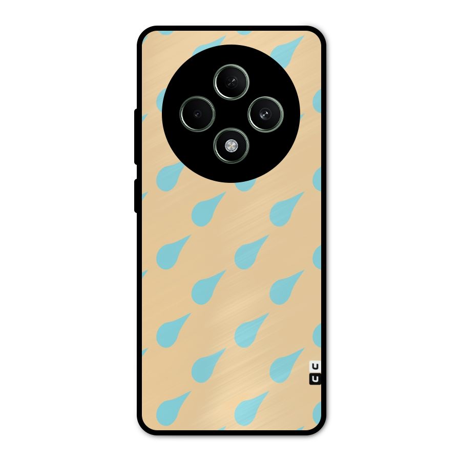 Pastel Orange Drops Metal Back Case for Oppo F27