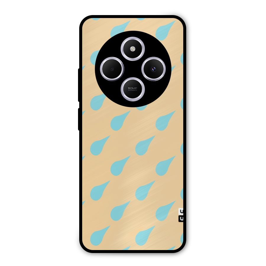 Pastel Orange Drops Metal Back Case for Poco C75 5G