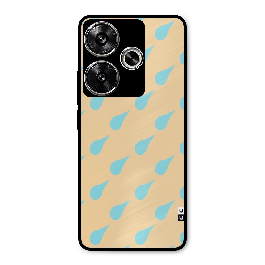 Pastel Orange Drops Metal Back Case for Poco F6