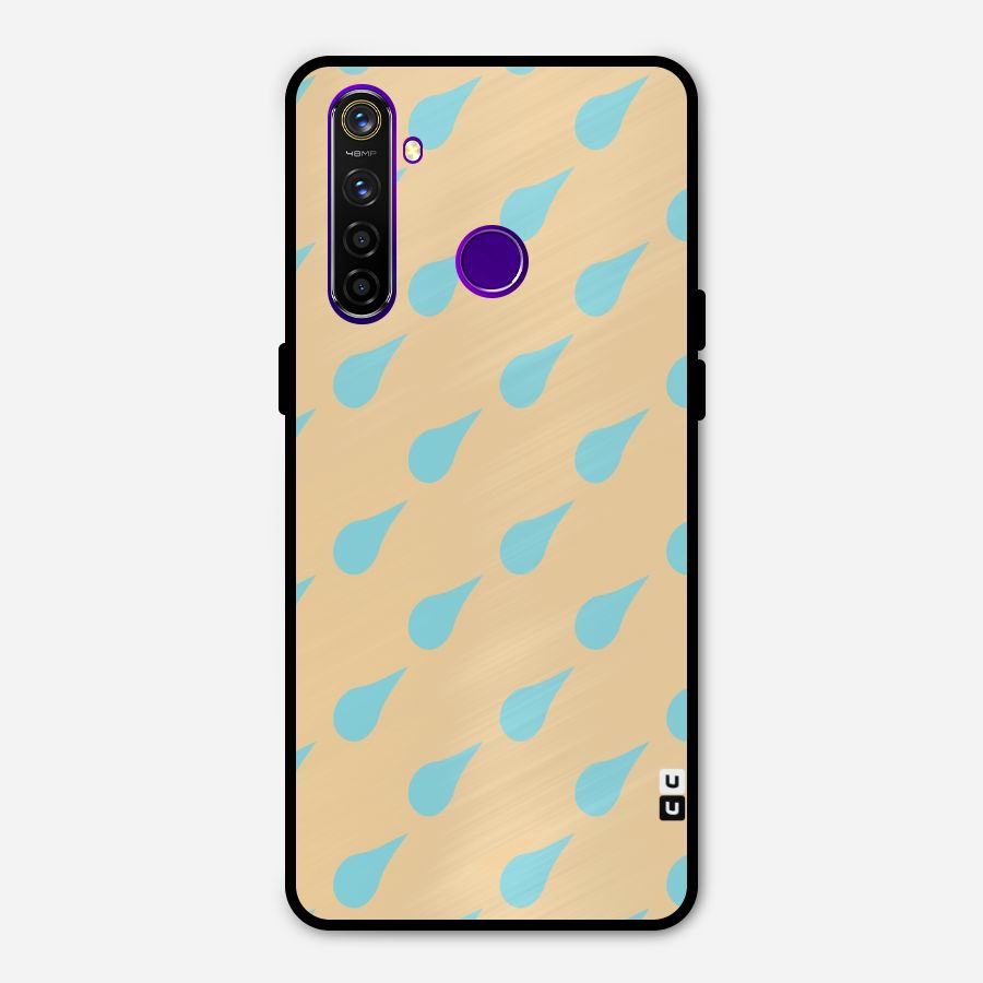 Pastel Orange Drops Metal Back Case for Realme 5 Pro