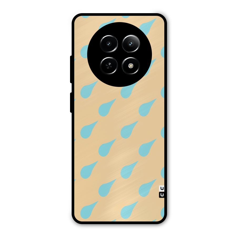 Pastel Orange Drops Metal Back Case for Realme Narzo 70x 5G