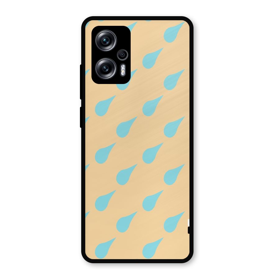 Pastel Orange Drops Metal Back Case for Redmi K50i