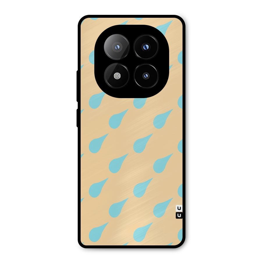 Pastel Orange Drops Metal Back Case for Redmi Note 14 Pro Plus 5G
