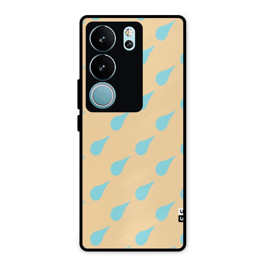 Pastel Orange Drops Metal Back Case for Vivo V29