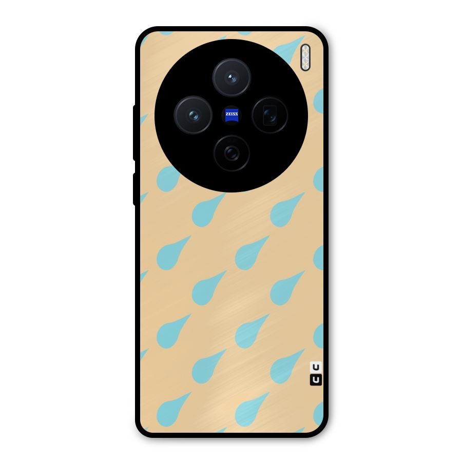 Pastel Orange Drops Metal Back Case for Vivo X200