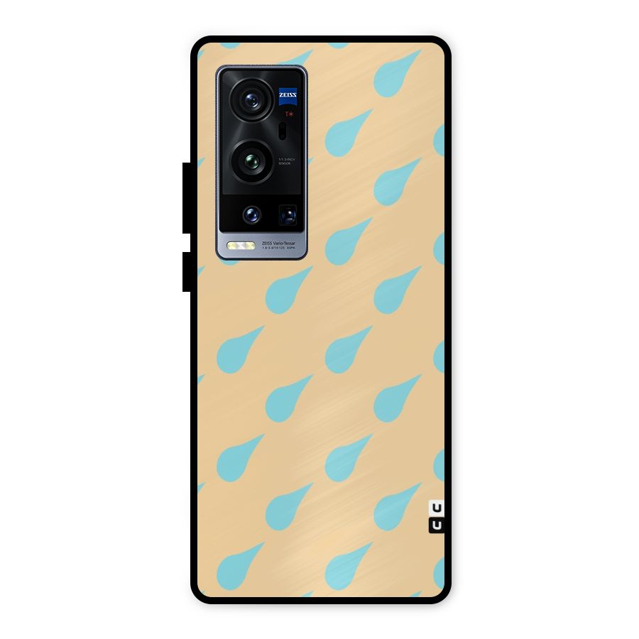 Pastel Orange Drops Metal Back Case for Vivo X60 Pro Plus