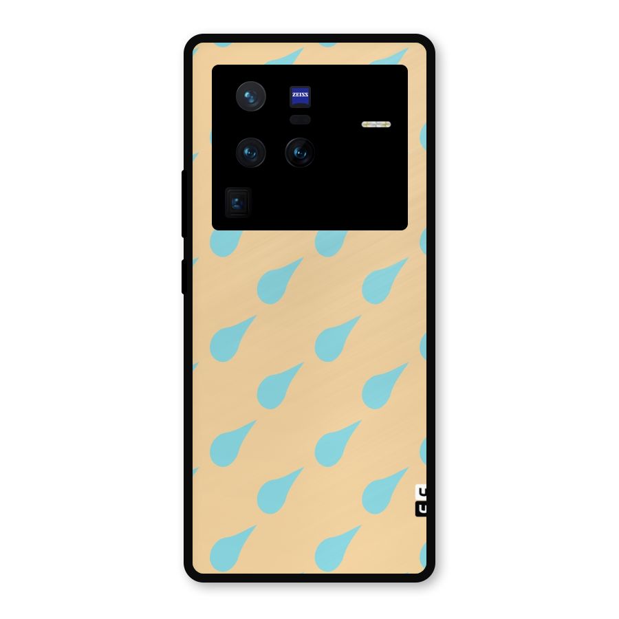 Pastel Orange Drops Metal Back Case for Vivo X80 Pro