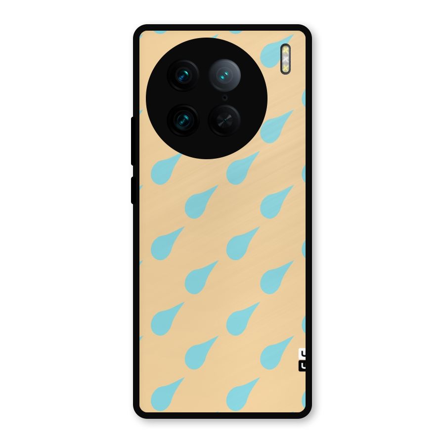 Pastel Orange Drops Metal Back Case for Vivo X90 Pro