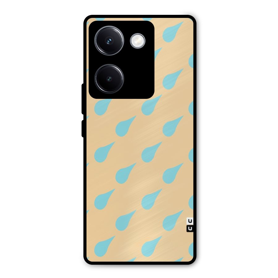 Pastel Orange Drops Metal Back Case for Vivo Y300 Plus