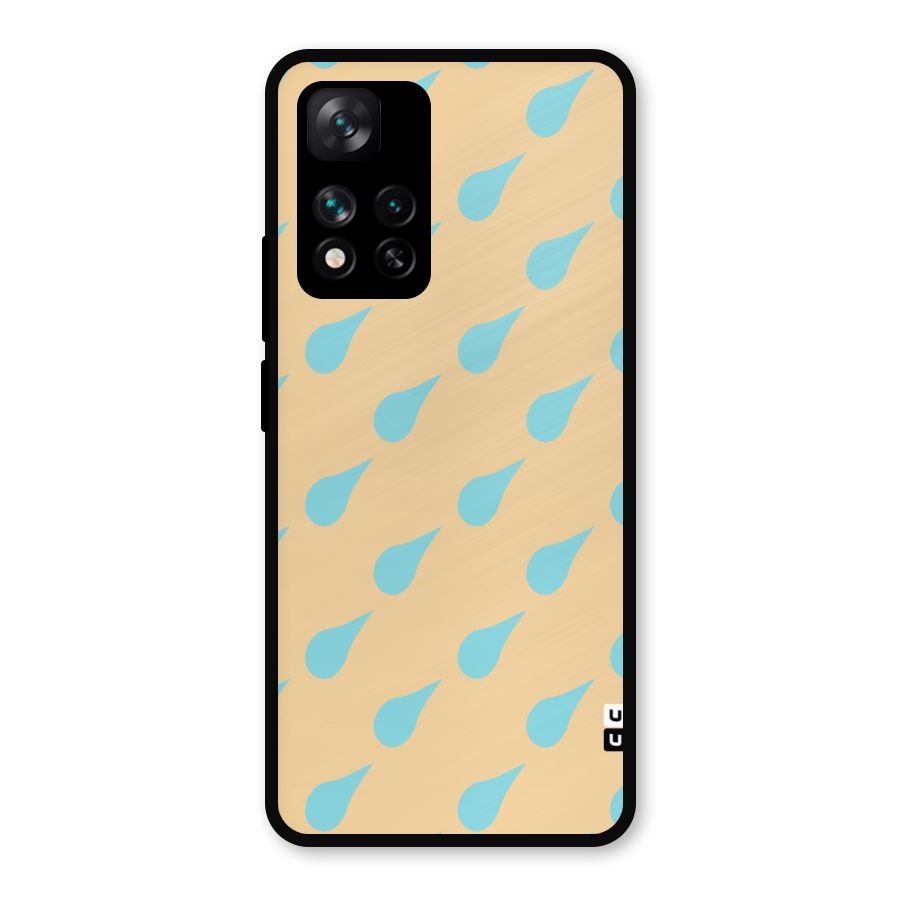 Pastel Orange Drops Metal Back Case for Xiaomi 11i Hypercharge 5G
