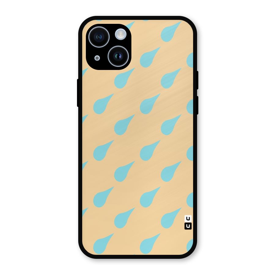 Pastel Orange Drops Metal Back Case for iPhone 14