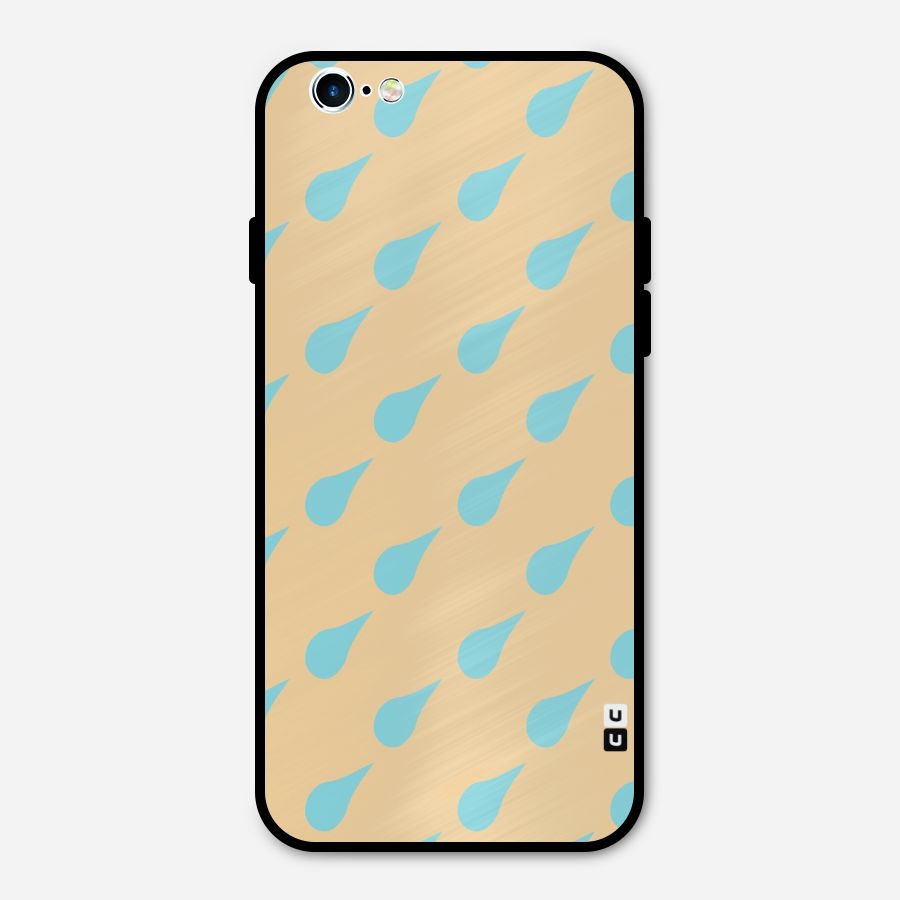 Pastel Orange Drops Metal Back Case for iPhone 6 6s