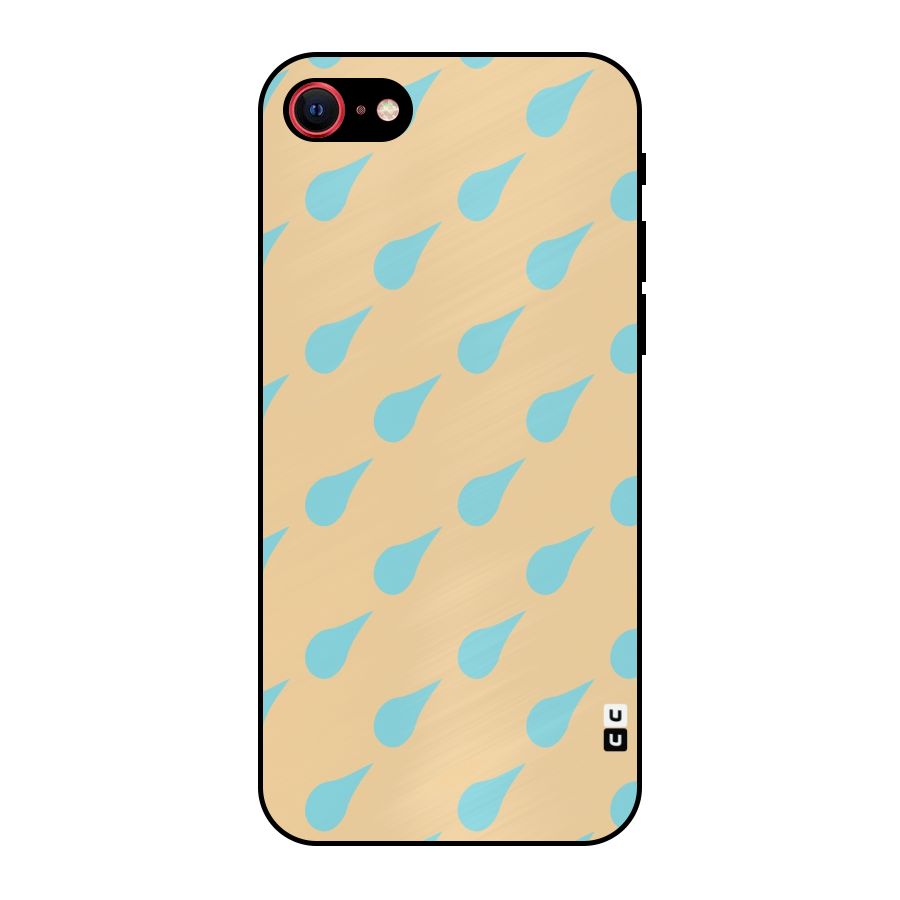 Pastel Orange Drops Metal Back Case for iPhone 7