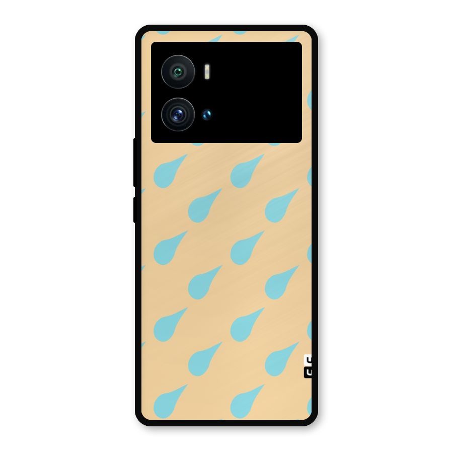 Pastel Orange Drops Metal Back Case for iQOO 9 Pro