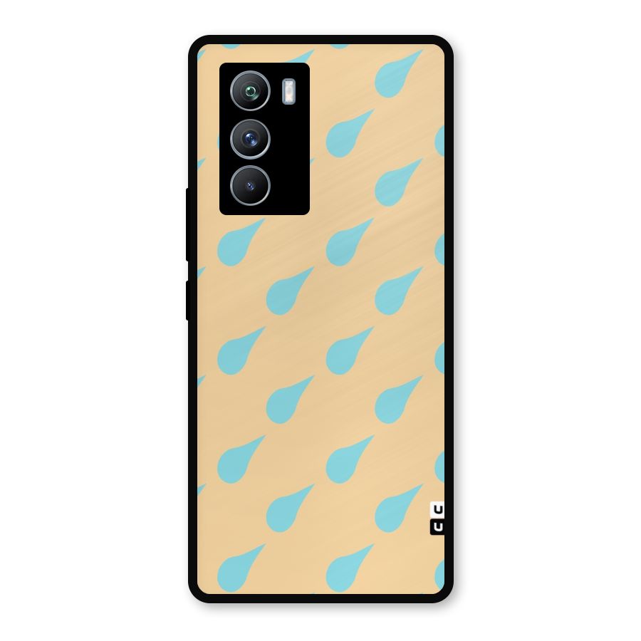 Pastel Orange Drops Metal Back Case for iQOO 9 SE