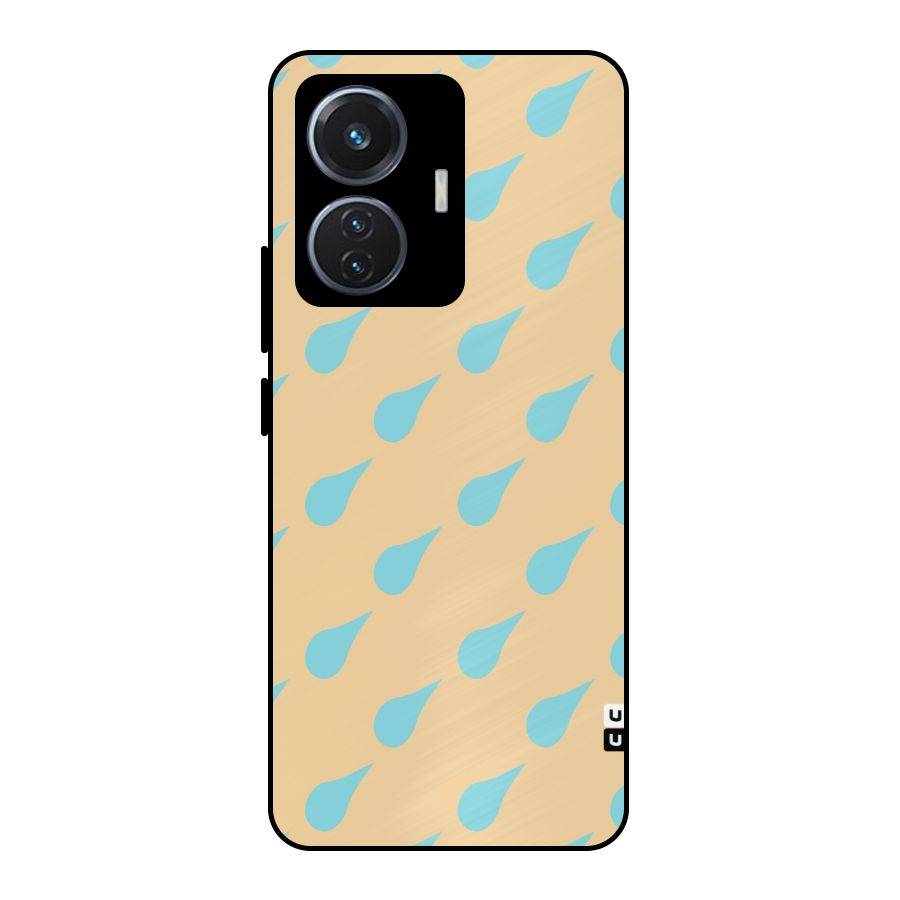 Pastel Orange Drops Metal Back Case for iQOO Z6 44W