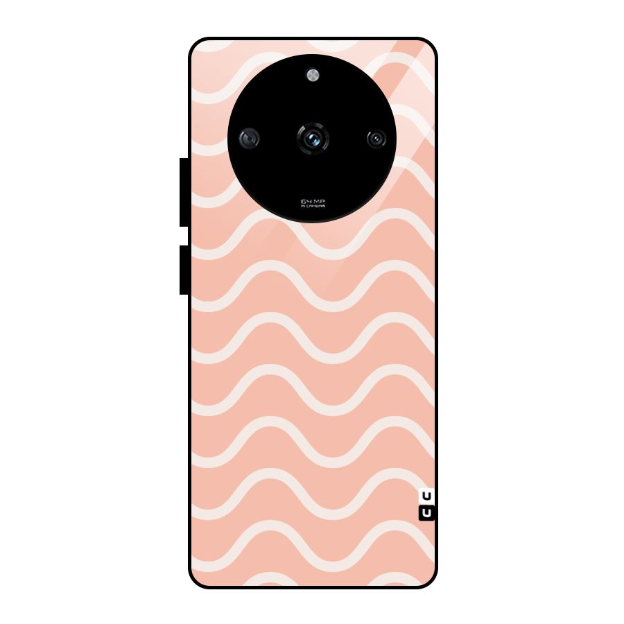 Pastel Peach Waves Glass Back Case for Realme Narzo 60 5G