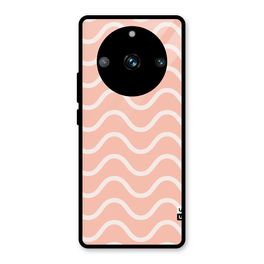Pastel Peach Waves Glass Back Case for Realme Narzo 60 Pro