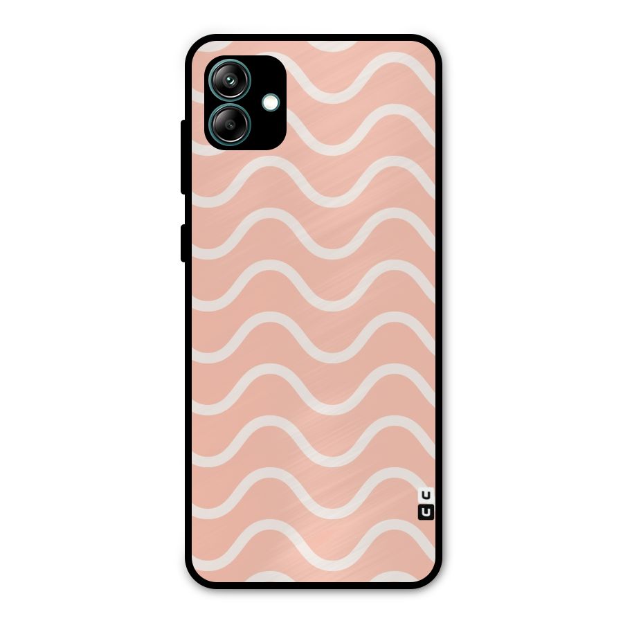 Pastel Peach Waves Metal Back Case for Galaxy A04