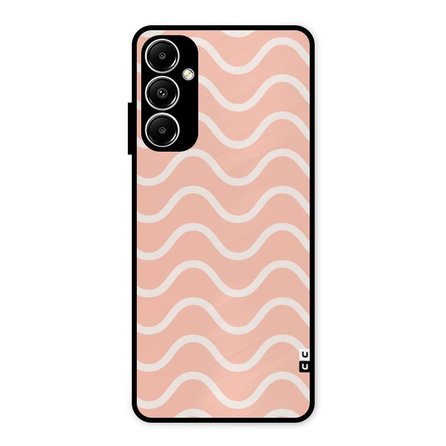 Pastel Peach Waves Metal Back Case for Galaxy A05s
