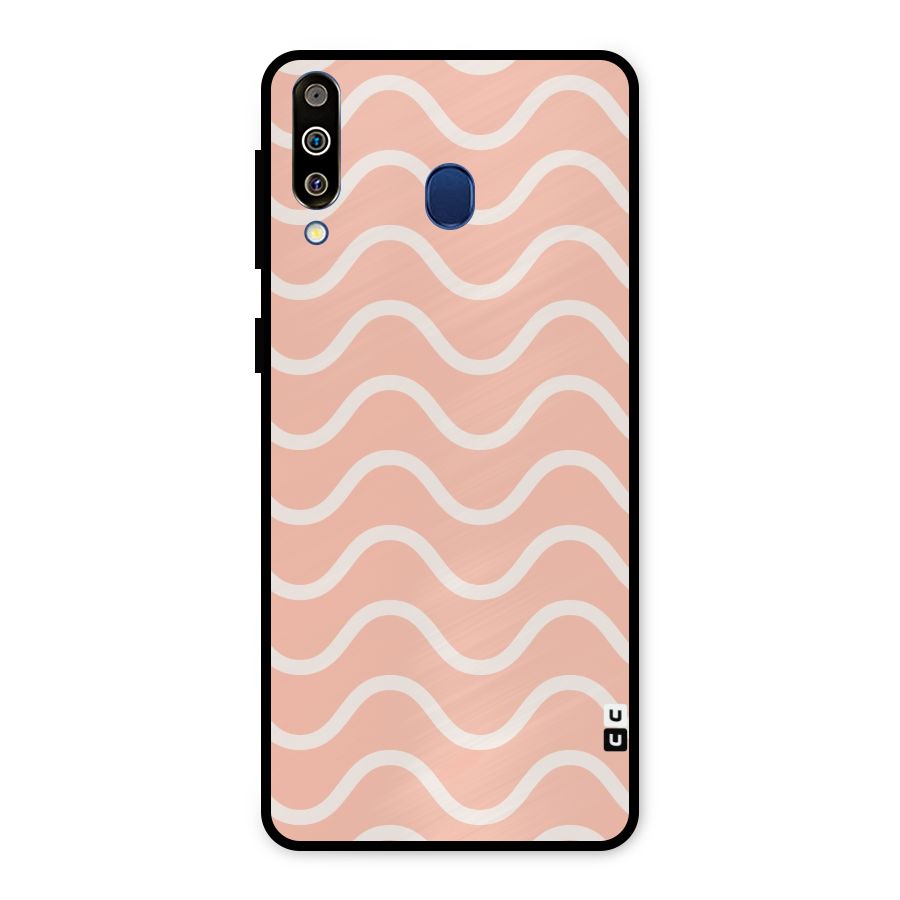 Pastel Peach Waves Metal Back Case for Galaxy M30